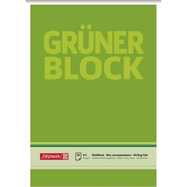 Blocco lettere BRUNNEN Blocco lettere Brunnen A5 vuoto DIN A5 vuoto-0