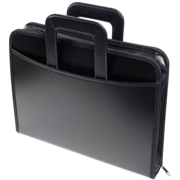 Conferenziere con meccaniscmo Exafolder - PPL - 4 anelli 30 mm - nero - Exacompata-1
