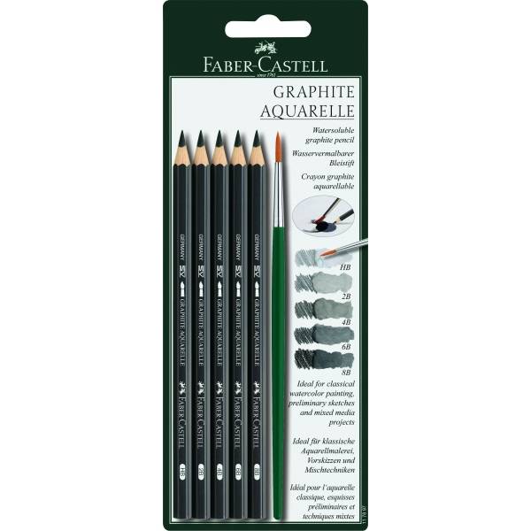 Faber-Castell 117897 matita di grafite Multi 6 pz (FABER-CASTELL Aquarellbleistift Graphi)-0