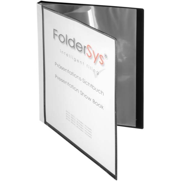 Il libro di visualizzazione di Foldersy Din A4 Black - 20 copertine-0