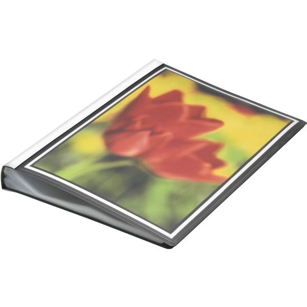 Quaderno espositore FolderSys, 100 tasche DIN A4 nero-0