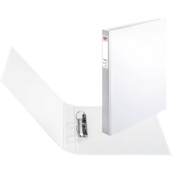 herlitz Ringbuch, DIN A4, 2-Bügel-Reißmechanik, weiß Rückenbreite: 37 mm, Füllhöhe: 18 mm, eckige Mechanik (5364070)-0