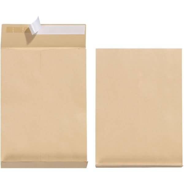 Busta postale pieghevole Herlitz B4 autoadesiva marrone senza finestra carta riciclata con bicarbonato di sodio/carta kr