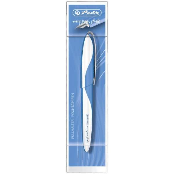 Herlitz 50003211 Füllfederhalter Kartuschenfüllsystem Blau - Weiß 1 Stück(e) (50003211)-0