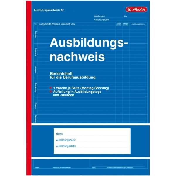 herlitz Formularbuch "Ausbildungsnachweis", DIN A4, 28 Blatt - 1 Stück (840702)-0