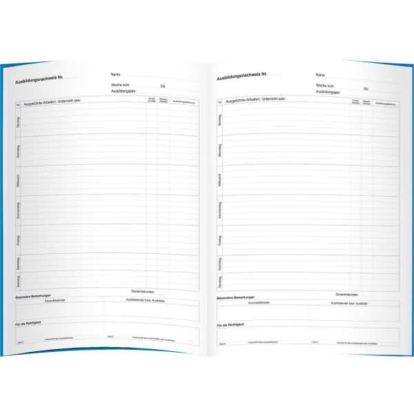 herlitz Formularbuch "Ausbildungsnachweis", DIN A4, 28 Blatt - 1 Stück (840702)-1