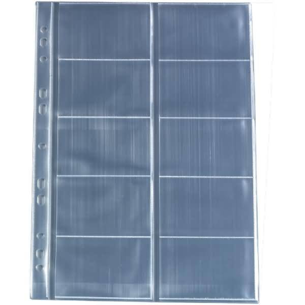 herlitz Prospekthüllen für 10 Telefon- oder Visitenkarten mit max. 54 x 88 mm, Format: DIN A4, gelocht, transparent (589