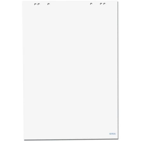 Blocco per lavagna a fogli mobili Herlitz 20 fogli bianco 680 x 990 mm 80 g/m senza legno con microperforazione arrotola-0