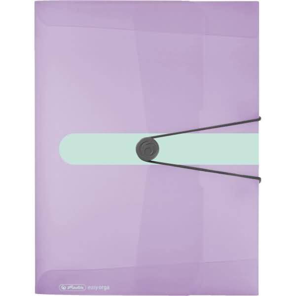 Scatola per quaderni Herlitz 4 cm DIN A4 trasparente lilla-0