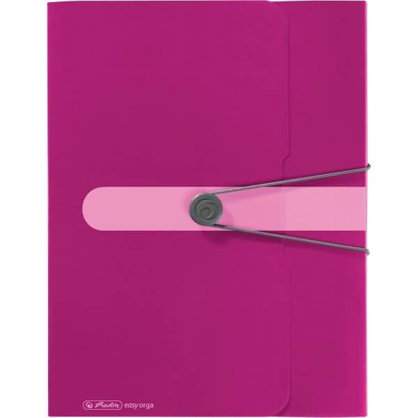 herlitz Sammelbox easy orga to go, DIN A4, beere opak PP-Folie, Füllhöhe: 40 mm, mit Gummizugverschluss und (11216397)-0