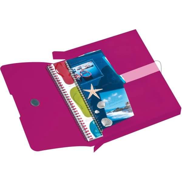 herlitz Sammelbox easy orga to go, DIN A4, beere opak PP-Folie, Füllhöhe: 40 mm, mit Gummizugverschluss und (11216397)-1