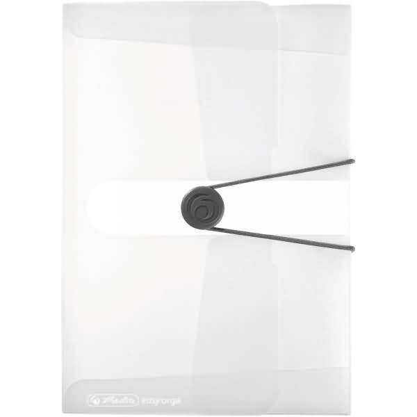 herlitz Sammelbox easy orga to go, DIN A5, weiß transp. PP-Folie, Füllhöhe: 25 mm, mit Gummizugverschluss und (11206182)-0
