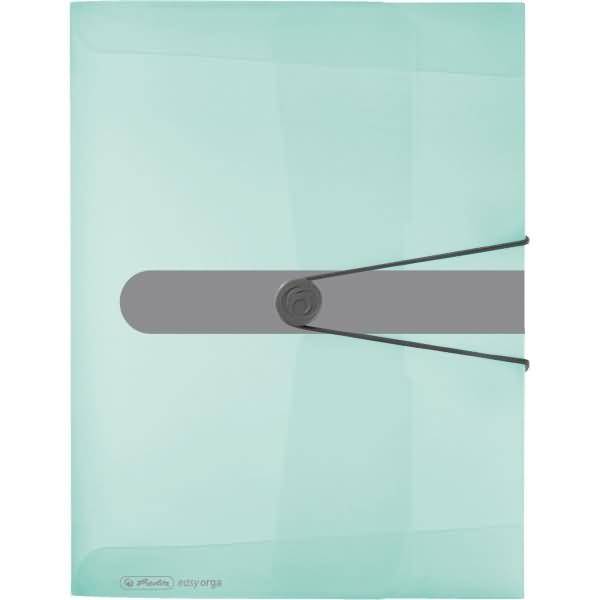 Scatola portadocumenti Herlitz 4 cm DIN A4 trasparente menta-0