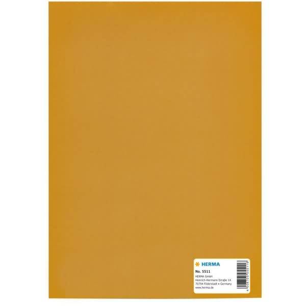 HERMA Heftschoner Recycling, DIN A5, aus Papier, gelb mit Beschriftungsetikett, 100 % Altpapier - 10 Stück (5511)-1