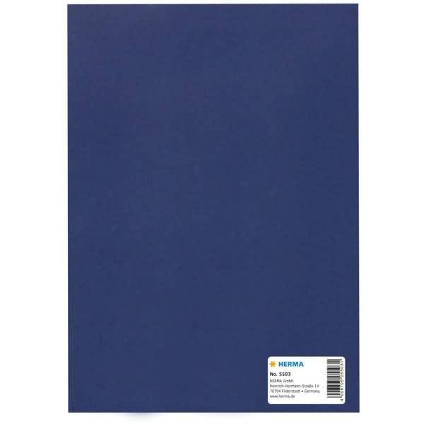 HERMA Heftschoner Recycling, DIN A5, aus Papier, dunkelblau mit Beschriftungsetikett, 100 % Altpapier - 25 Stück (5503)-1