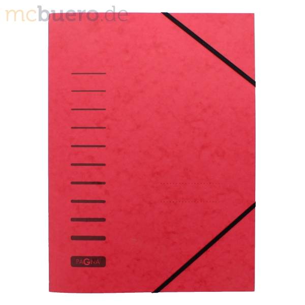 Cartella 3 Lembi con Elastico Pagna - 24001-01 (Rosso)-0