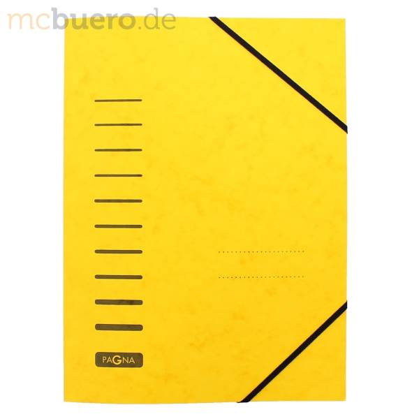 Cartella 3 Lembi con Elastico Pagna - 24001-05 (Giallo)-0