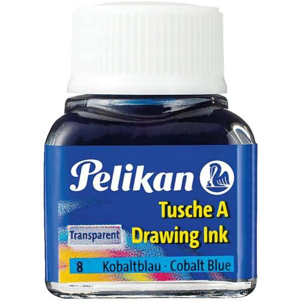 INCHIOSTRO DI CHINA 523 BLU COBALTO 8 10ML PELIKAN (Conf.10)