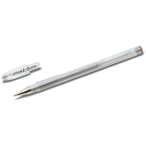 Gel pilota Boligraph G1 - ricaricabile - punto bola 0,7 mm - trazo 0,32 mm - corpo trasparente - colore argento