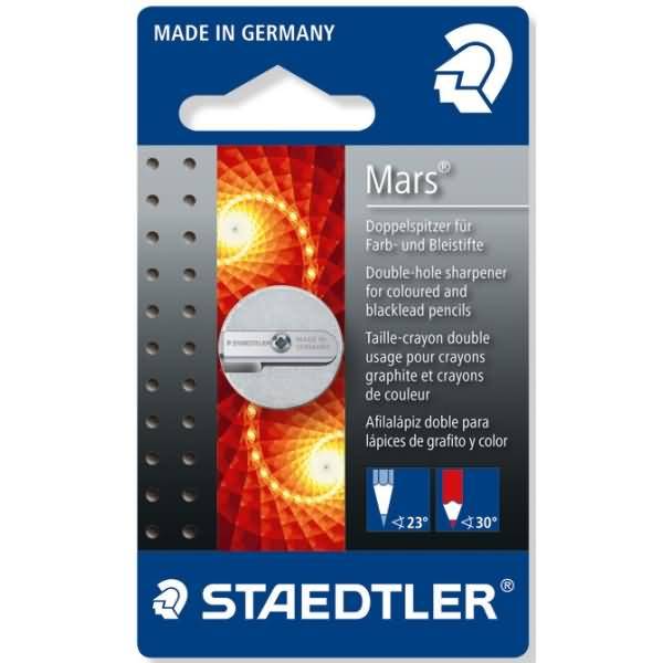 STAEDTLER Doppel-Spitzer Mars Design Journey, Blister silber, rund, aus ultra leichtem Magnesium, für Stiftdurch - 1 Stü-0