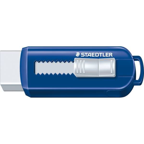 Staedtler 525 PS gomma per cancellare Blu Bianco 12 pz (Viskelder PVC frit m/skub funktion bl)-0