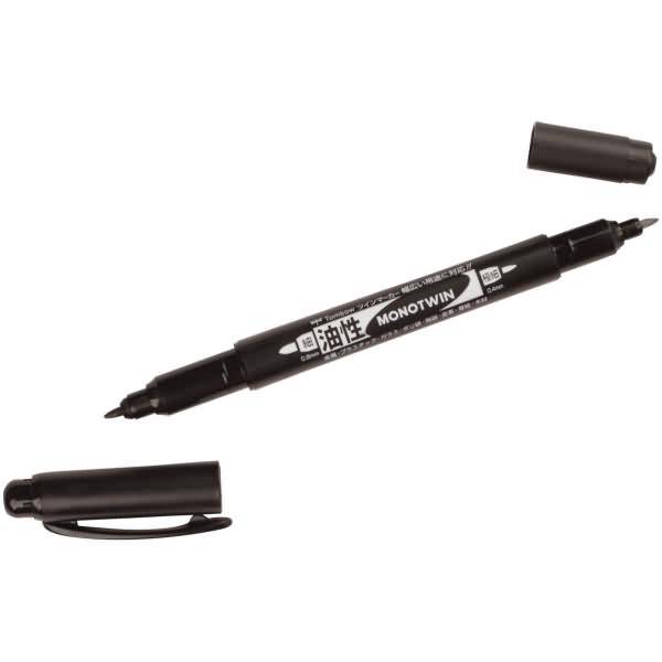 Set di pennarelli indelebili Tombow 0,4 - 0,8 mm neri-1