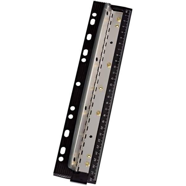 WEDO Taschenlocher Business, 4-fach Lochung, schwarz Stanzleistung: 3 mm, aus Kunststoff mit Metallschiene (67 9401)-0