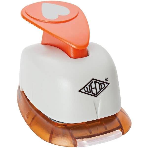 WEDO Motivlocher großes Herz Ausstanzung 2,4 x 2,0 cm gr/Or