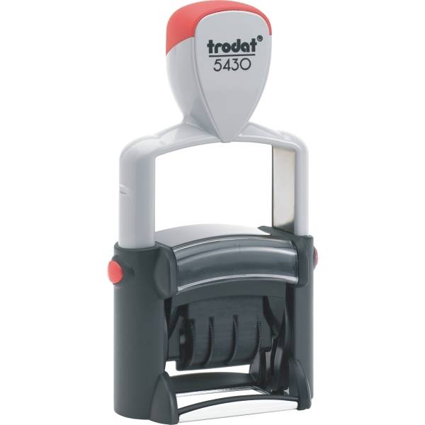 Trodat 5430DL Stempel Schwarz - Rot - Weiß (442881)-0