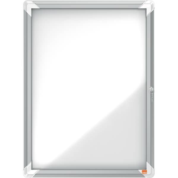 Nobo Bacheca per interni-fondo magnetico 4xA4 anta a battente (Nobo 1902557 Premium Plus Internal Glazed Case Magnetic 4-1