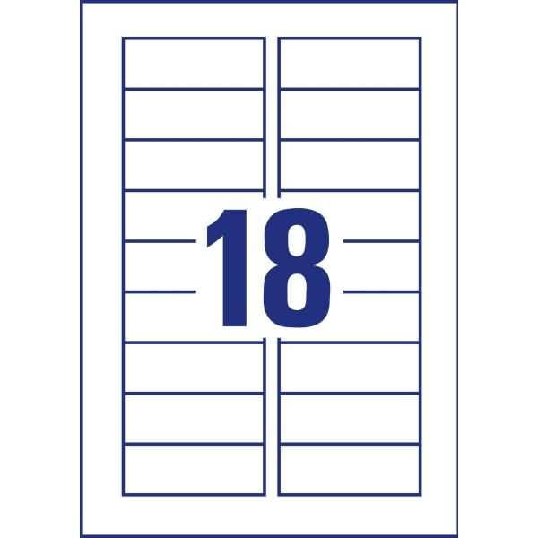 Avery Inkjet Magnet - Magnetische Etiketten - 28 x 78 mm - 90 Stck. (5 Bogen x 18) (J8871-5)-1