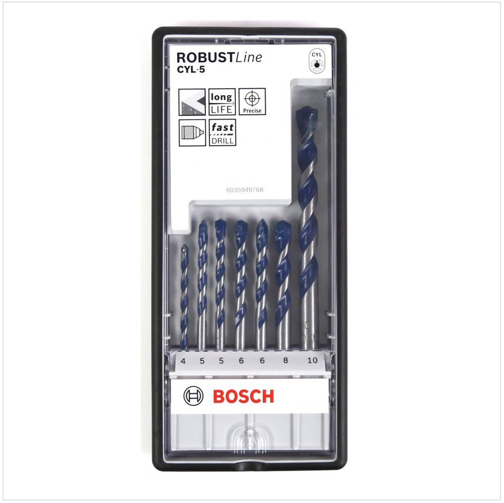 Bosch CYL-5 - Diamant-Bohrersatz - für Beton - 7 Stücke - 5 mm, 6 mm, 8 mm, 10 mm, 4 mm - Länge: 100 mm, 90 mm, 150 mm-2