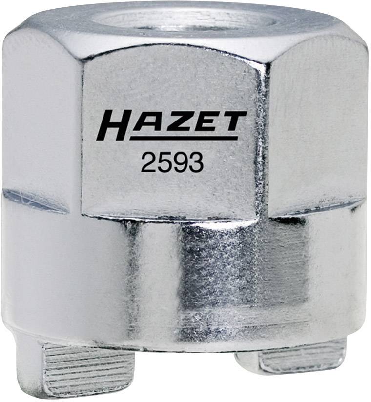 Cappuccio della chiave in metallo con forma esagonale, con il nome del marchio 'Hazet' e il numero '2593' inciso in nero.