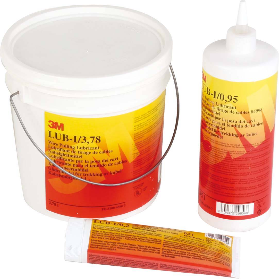 3M Lub-P Kabelgleitmittel - Hochtemperatur-Schmiermittel - 950 ml - Flasche - Rot - Gelb - 45 °C - Ideal für den Einsatz-0