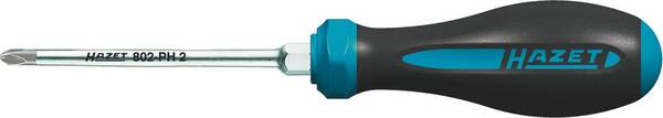 Hazet 802-PH2 802-PH2 Officina e meccanica Cacciavite a croce PH 2 Lunghezza della lama: 100 mm DIN ISO 8764-1, DIN ISO 8764-2