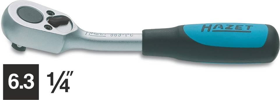 Hazet 863PC Cricchetto con levetta d'inversione 1/4" (6.3 mm) 115 mm