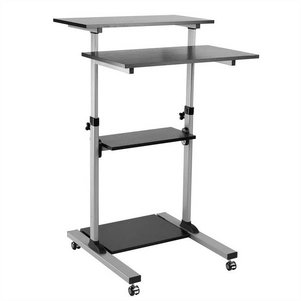 ROLINE PC stand-up workstation, regolabile in altezza, nero / grigio