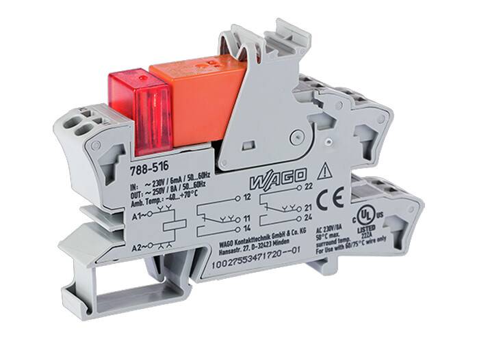 Modulo relè 230v ac 8a con 2 contatti di scambio-0