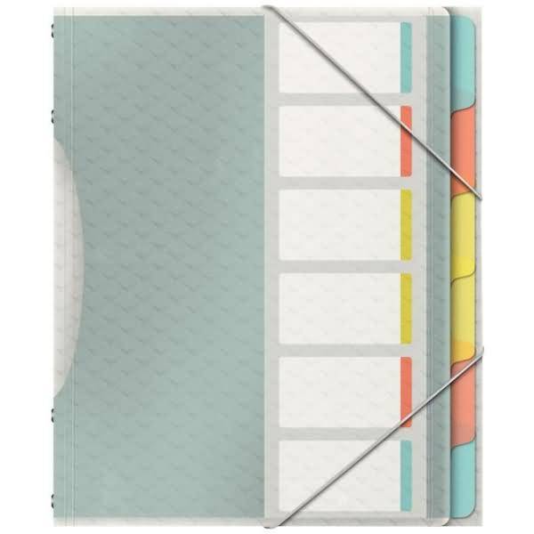 Classificatore colour'lce - 6 divisori - dorso 2 cm - 26,6x32 cm - multicolore - Esselte-0