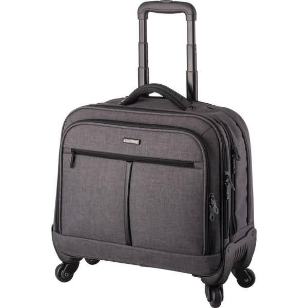 LIGHTPAK Business Notebook-Trolley "PHOENIX", grau Polyester, arretierbares Trolleysystem 102 cm, Tragegriff, - 1 Stück-0