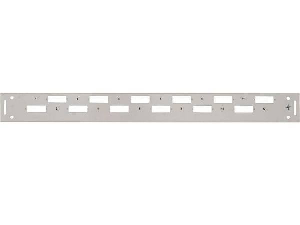 Telegärtner - Frontabdeckung - Grau, RAL 7035 - 1U - 48.3 cm (19") - 12 Ports