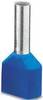 Doppio-Puntale con collare in plastica AI-TWIN 2X 2,5 -13 BU 100Pz.