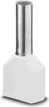 Doppio-Puntale con collare in plastica AI-TWIN 2X 0,5-10 WH 100Pz.