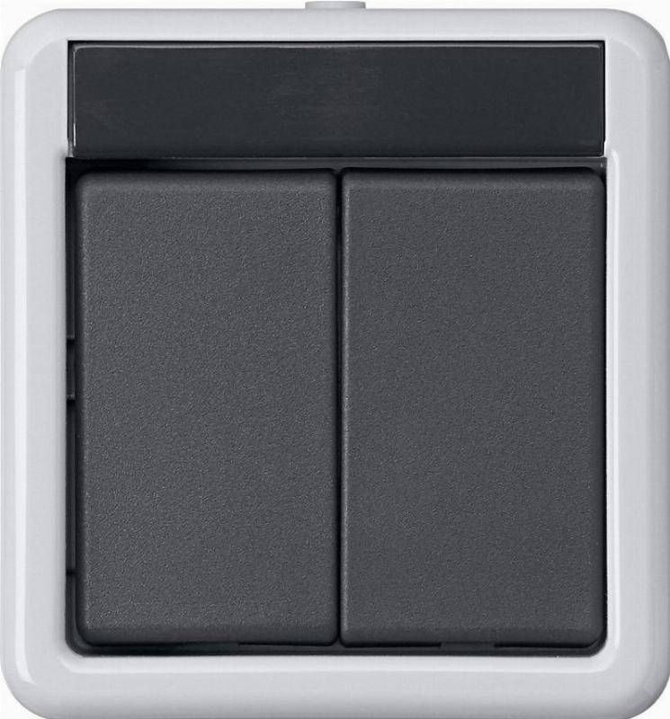 GIRA KNX Taster BA 2fach grau AP 2Punkt 516230 (516230)