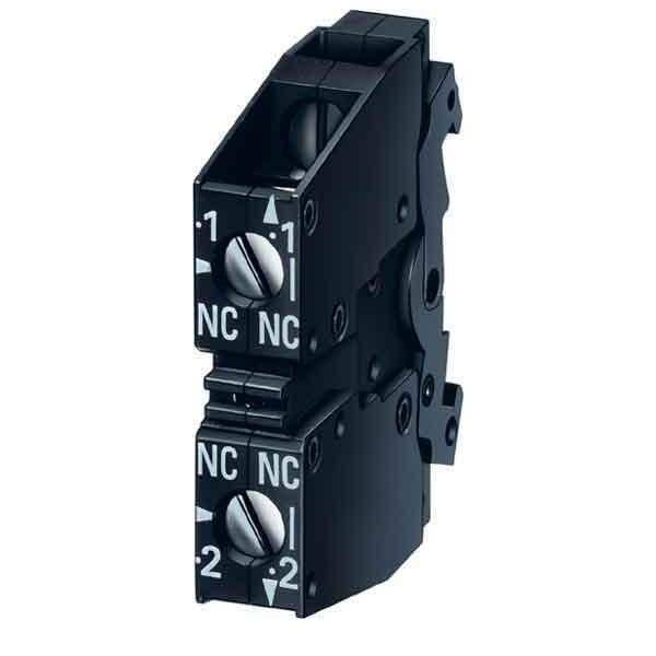 Modulo di contatto con 2 elementi di contatto, 1 NO + 1 NC, morsetto a vite, per montaggio su piastra frontale-0