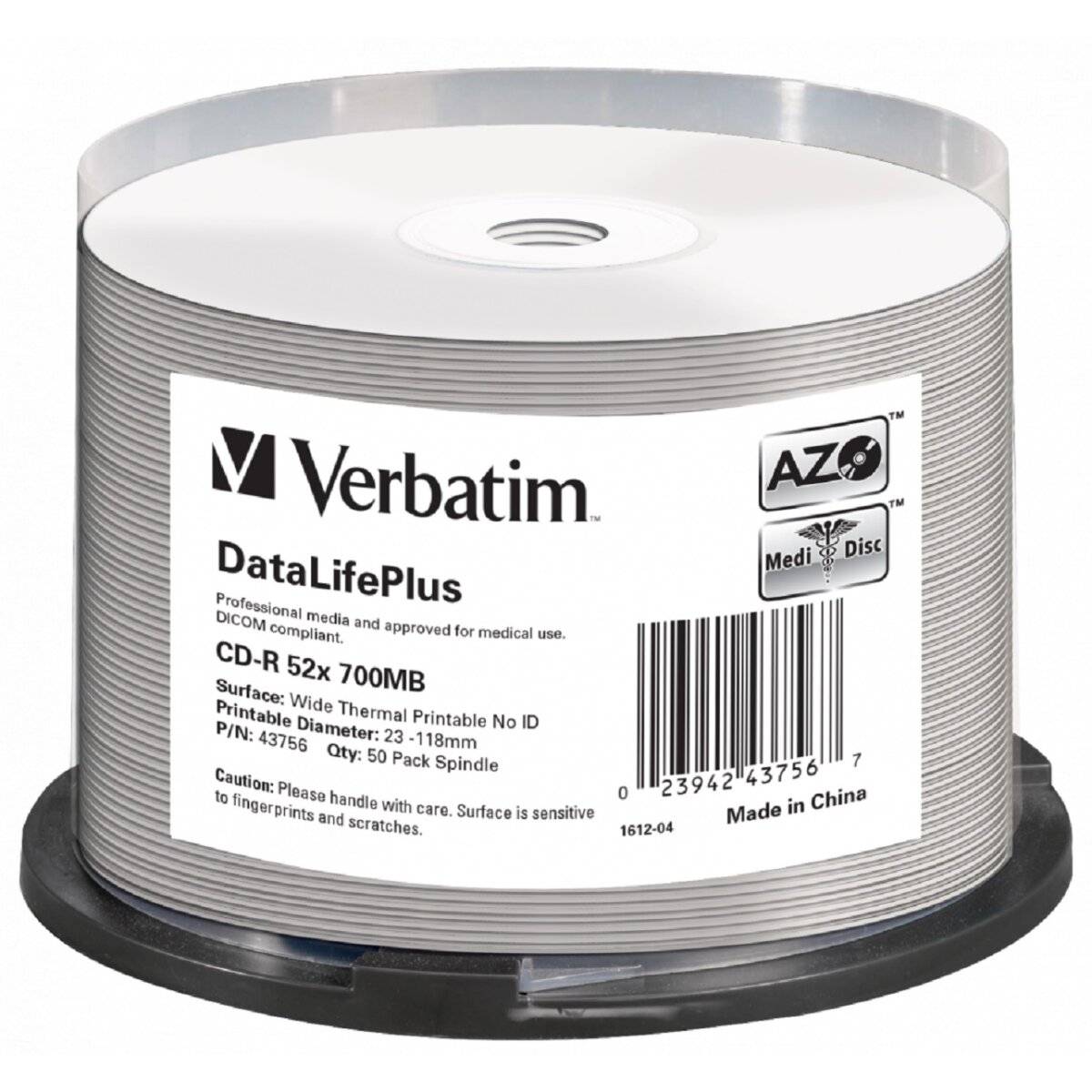 Verbatim CD-R 700MB 52x stampabile termicamente - 50 Spindle per stampa a trasferimento termico-0