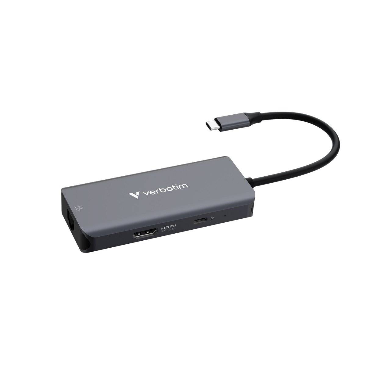 Hub multiporta Verbatim USB-C Essentials 6 porte RJ45, HDMI, USB-C PD, 3 x USB-A 3.2 Gen 1-0