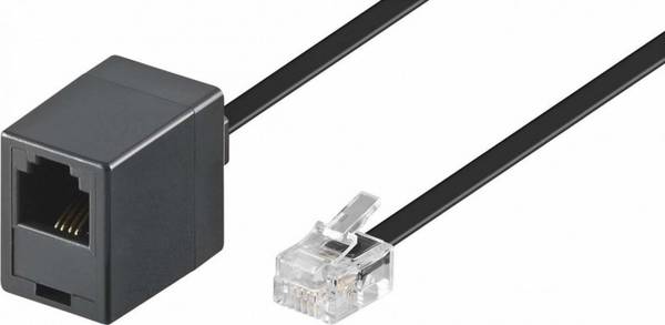 Goobay Cavo di prolunga modulare 10 m conduttore di alluminio placcato di rame (CCA), Spina RJ11/RJ14 (6P4C) > Presa RJ1