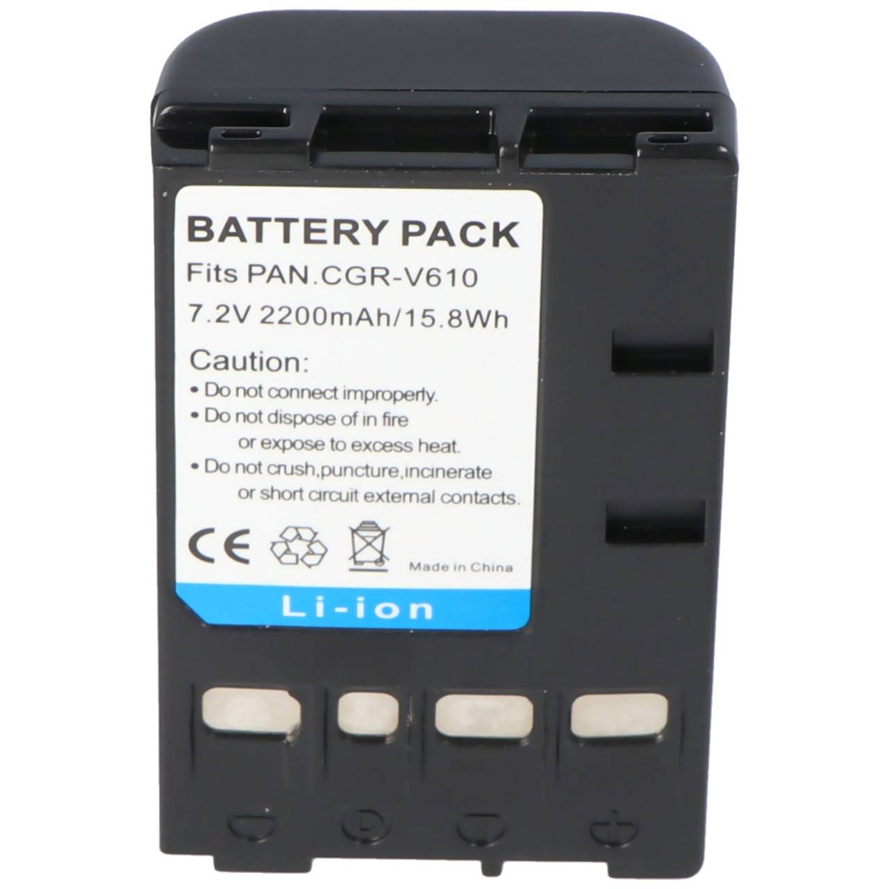AccuCell batteria adatta per Panasonic CGR-V14S batteria CGR-V610 CGR-V620-0