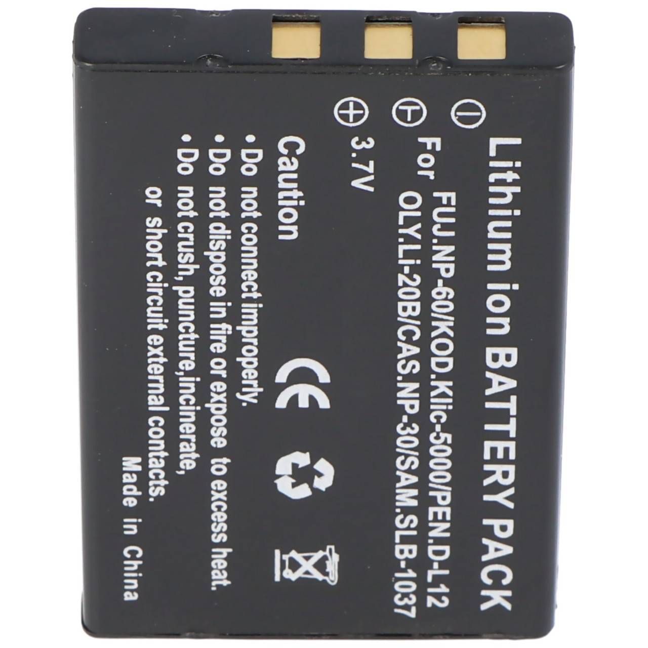Batteria adatta per FALK X-Series, CP-FU-NP60-1100CM, CPF-1035, 900mAh-3